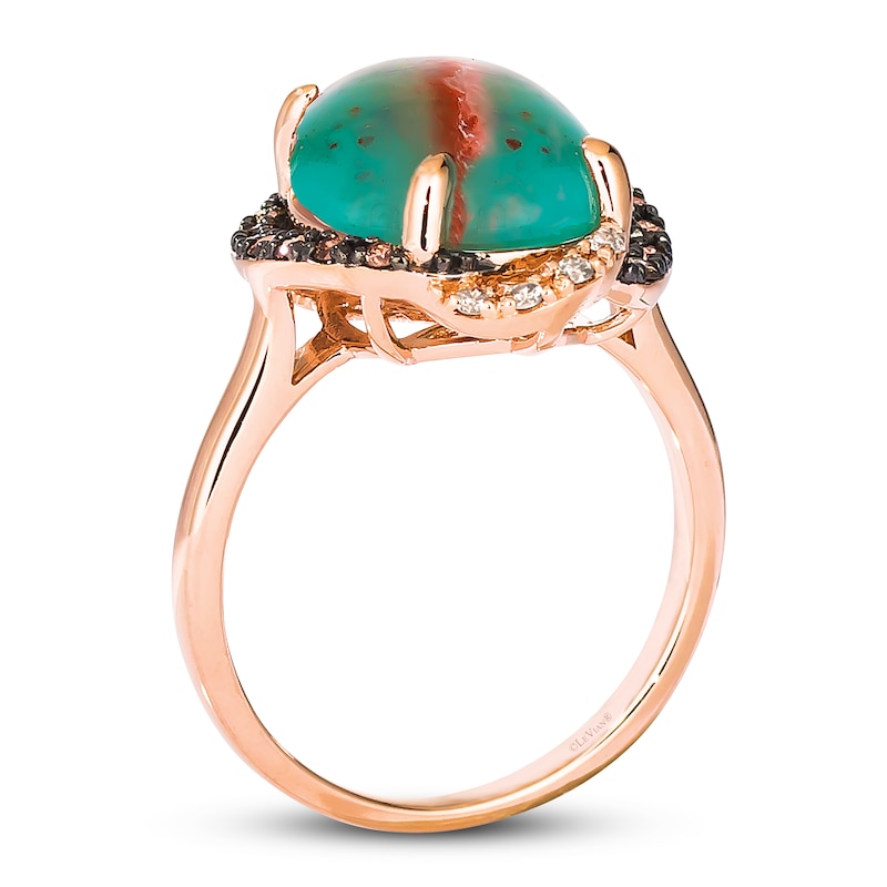 Main Image 3 of Le Vian Aquaprase Ring 1/5 ct tw Diamonds 14K Strawberry Gold