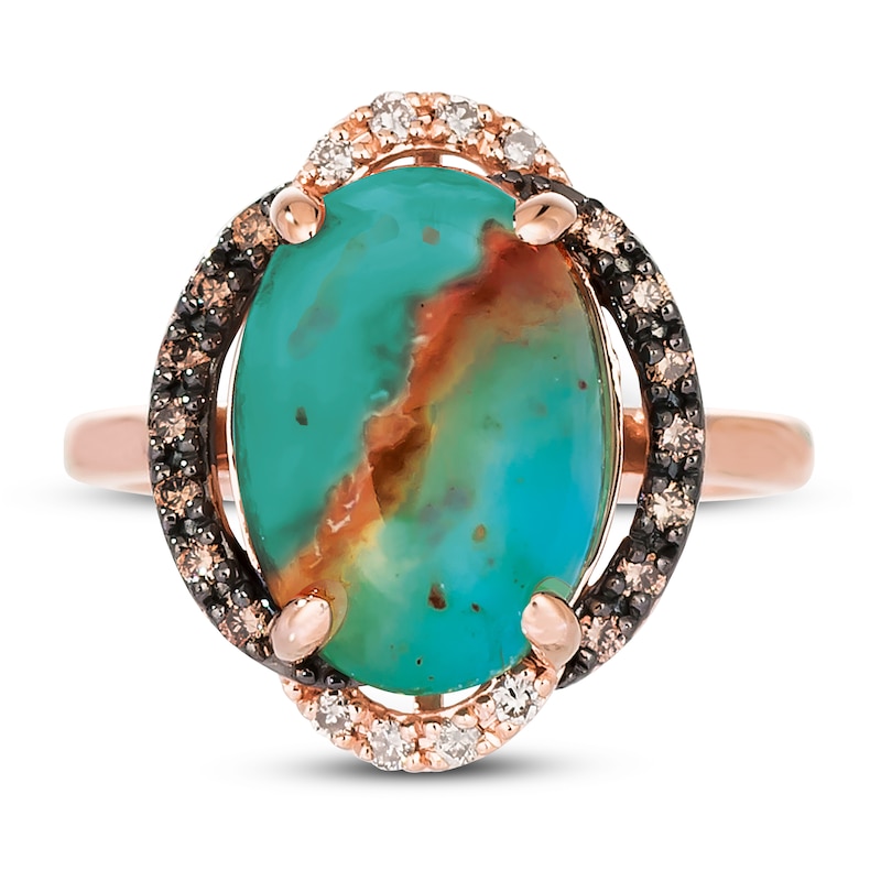 Main Image 4 of Le Vian Aquaprase Ring 1/5 ct tw Diamonds 14K Strawberry Gold