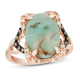 Le Vian Aquaprase & Diamond Ring 1/4 ct tw 14K Strawberry Gold