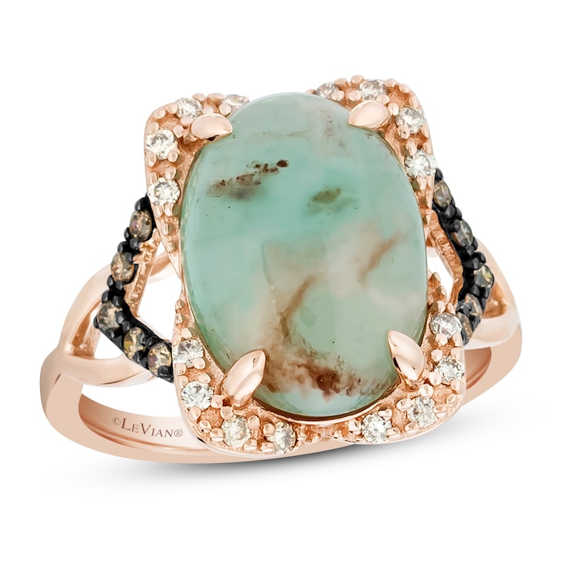 Main Image 1 of Le Vian Aquaprase & Diamond Ring 1/4 ct tw 14K Strawberry Gold