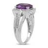 Thumbnail Image 1 of Amethyst Ring 1/4 ct tw Diamonds Sterling Silver
