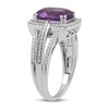 Thumbnail Image 1 of Amethyst Ring 1/4 ct tw Diamonds Sterling Silver