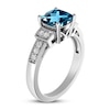 Thumbnail Image 2 of Blue & White Topaz Ring Sterling Silver