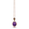 Thumbnail Image 0 of Le Vian Amethyst Necklace 1/6 ct tw Diamonds 14K Strawberry Gold 18"