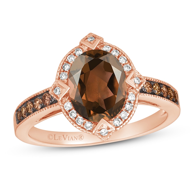 Main Image 1 of Le Vian Quartz Ring 1/4 ct tw Diamonds 14K Strawberry Gold