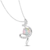 Thumbnail Image 0 of Le Vian Opal Necklace 1/5 ct tw Diamonds 14K Vanilla Gold 18"
