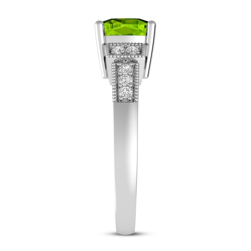 Main Image 2 of Peridot & White Topaz Ring Sterling Silver