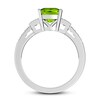 Thumbnail Image 3 of Peridot & White Topaz Ring Sterling Silver