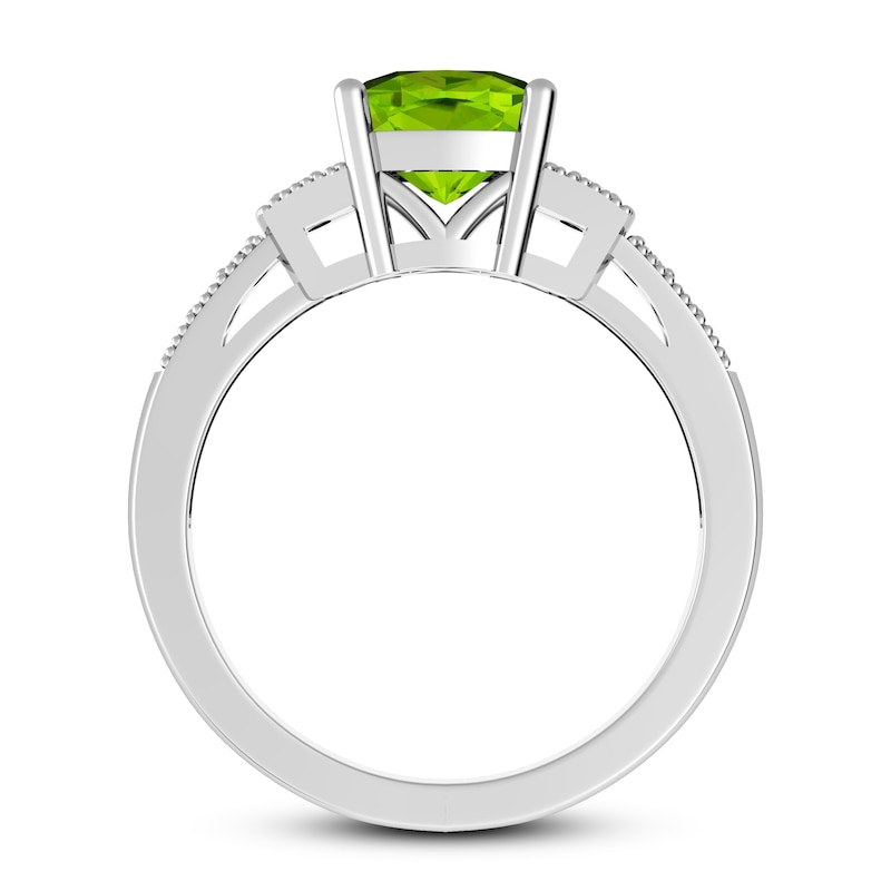 Main Image 3 of Peridot & White Topaz Ring Sterling Silver