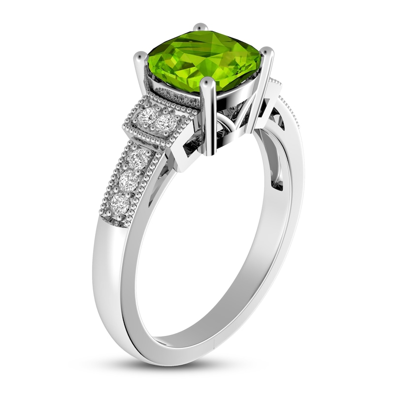 Main Image 4 of Peridot & White Topaz Ring Sterling Silver