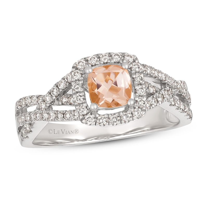 Main Image 1 of Le Vian Morganite Ring 3/8 ct tw Diamonds 14K Vanilla Gold