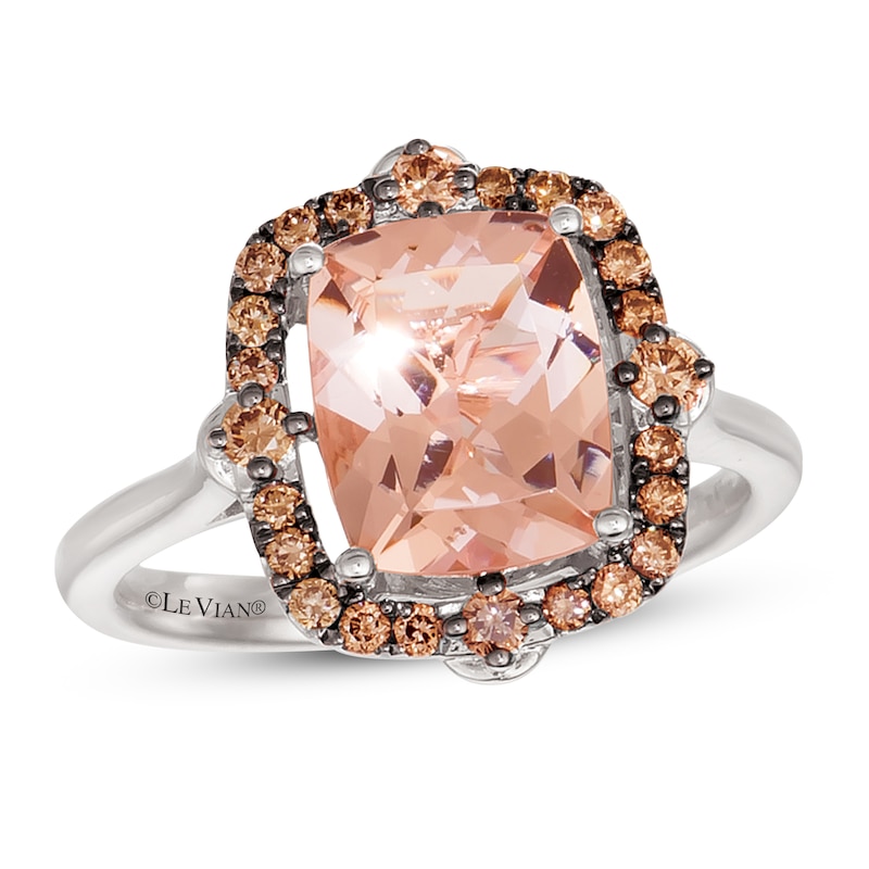 Main Image 1 of Le Vian Morganite Ring 1/3 ct tw Diamonds 14K Vanilla Gold