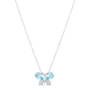 Thumbnail Image 0 of Le Vian Blue Topaz Butterfly Necklace 1/10 ct tw Diamonds 14K Vanilla Gold 18"