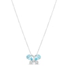 Thumbnail Image 1 of Le Vian Blue Topaz Butterfly Necklace 1/10 ct tw Diamonds 14K Vanilla Gold 18&quot;