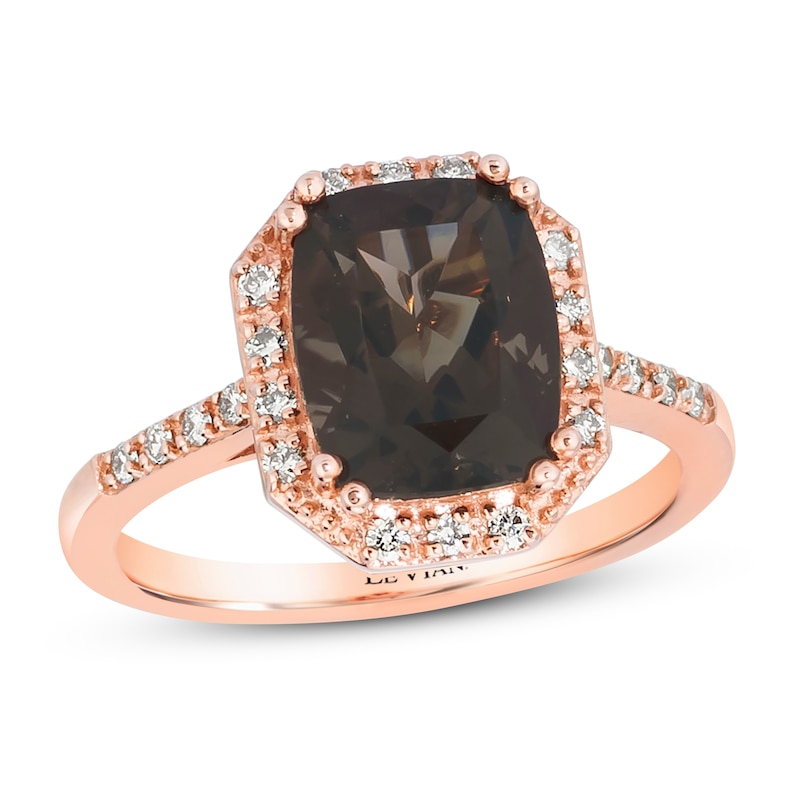 Main Image 1 of Le Vian Quartz Ring 1/6 ct tw Diamonds 14K Strawberry Gold