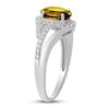 Thumbnail Image 2 of Citrine & White Lab-Created Sapphire Ring Sterling Silver