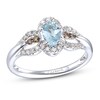 Thumbnail Image 1 of Le Vian Blue Topaz Ring 1/5 ct tw Diamonds 14K Vanilla Gold