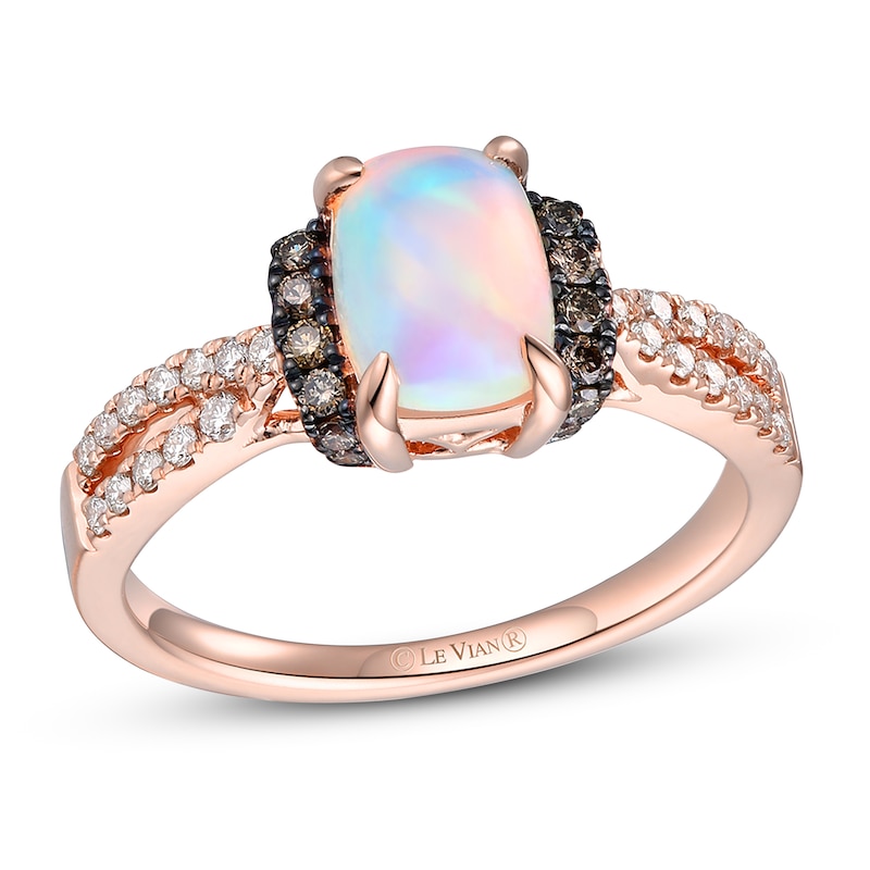 Main Image 1 of Le Vian Opal Ring 1/3 ct tw Diamonds 14K Strawberry Gold