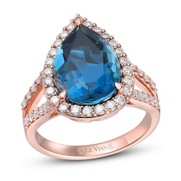 Le Vian Topaz Ring 7/8 ct tw Diamonds 14K Strawberry Gold