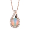 Thumbnail Image 1 of Le Vian Opal Necklace 1/4 ct tw Diamonds 14K Strawberry Gold 18&quot;