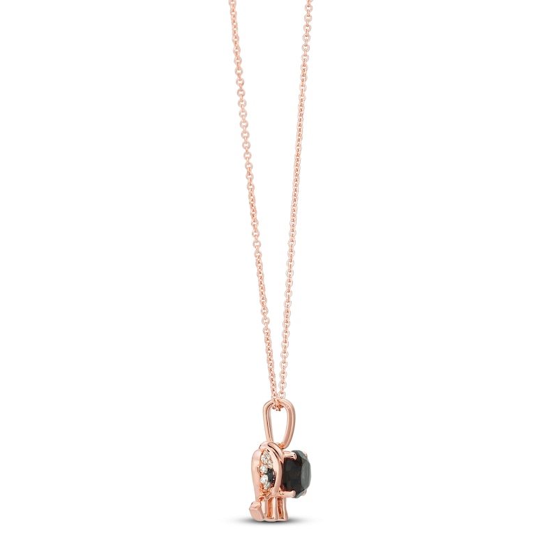 Main Image 2 of Le Vian Quartz & Diamond Elephant Necklace 14K Strawberry Gold 18&quot;