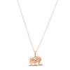 Thumbnail Image 2 of Le Vian Quartz & Diamond Elephant Necklace 14K Strawberry Gold 18"