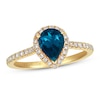 Thumbnail Image 0 of Le Vian Blue Topaz & Diamond Ring 1/3 ct tw 14K Honey Gold