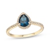 Thumbnail Image 1 of Le Vian London Blue Topaz & Diamond Ring 1/3 ct tw 14K Honey Gold