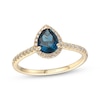 Thumbnail Image 0 of Le Vian Blue Topaz & Diamond Ring 1/3 ct tw 14K Honey Gold