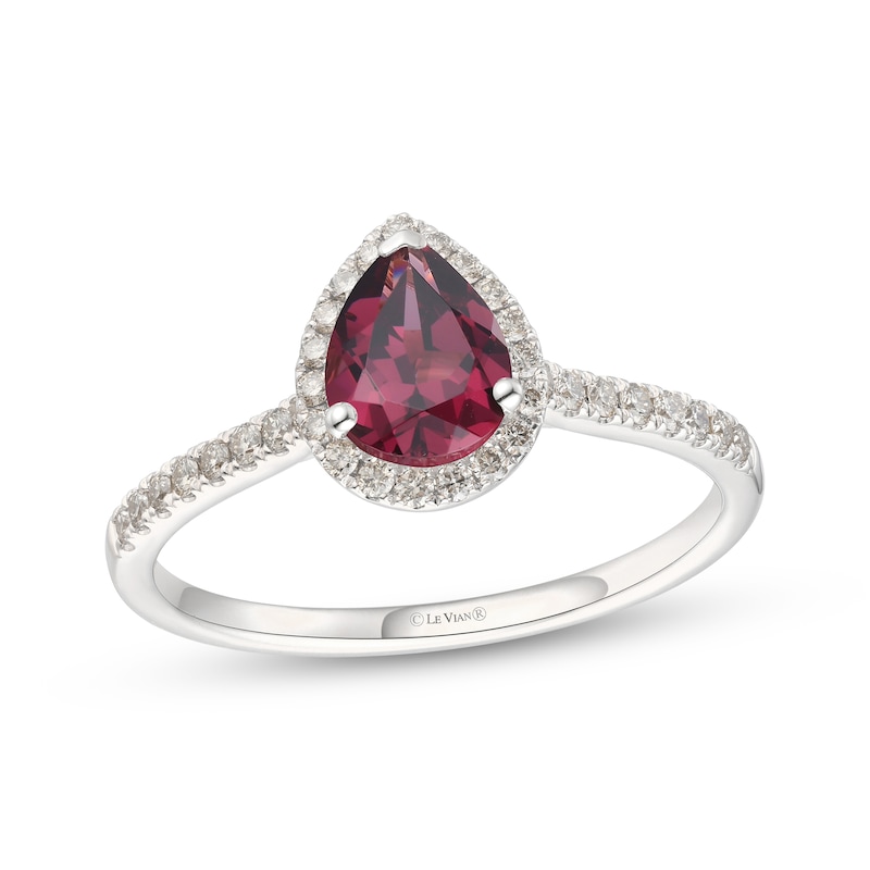 Le Vian Rhodolite & Diamond Ring 1/3 ct tw 14K Vanilla Gold