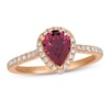 Le Vian Rhodolite & Diamond Ring 1/3 ct tw 14K Strawberry Gold