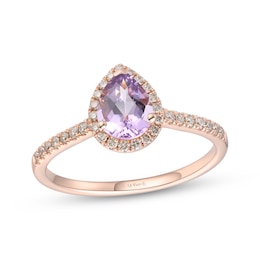 Le Vian Light Amethyst & Diamond Ring 1/3 ct tw 14K Strawberry Gold