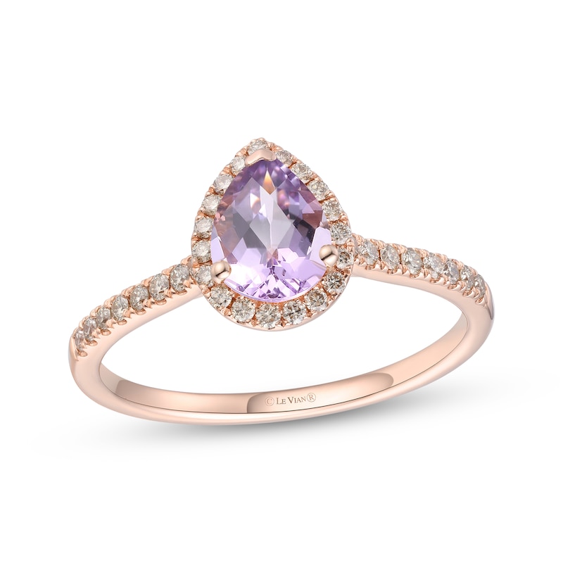 Main Image 1 of Le Vian Light Amethyst & Diamond Ring 1/3 ct tw 14K Strawberry Gold