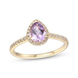 Le Vian Light Amethyst & Diamond Ring 1/3 ct tw 14K Honey Gold