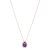 Thumbnail Image 0 of Le Vian Amethyst & Diamond Necklace 1/8 ct tw 14K Strawberry Gold 18"