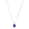 Thumbnail Image 1 of Le Vian Amethyst & Diamond Necklace 1/8 ct tw 14K Vanilla Gold 18&quot;