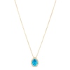 Thumbnail Image 0 of Le Vian Blue Topaz & Diamond Necklace 1/8 ct tw 14K Honey Gold 18"