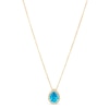 Thumbnail Image 1 of Le Vian Blue Topaz & Diamond Necklace 1/8 ct tw 14K Honey Gold 18&quot;
