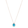 Thumbnail Image 0 of Le Vian Blue Topaz & Diamond Necklace 1/8 ct tw 14K Strawberry Gold 18"