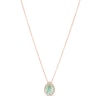 Thumbnail Image 1 of Le Vian Quartz & Diamond Necklace 1/8 ct tw 14K Strawberry Gold 18&quot;