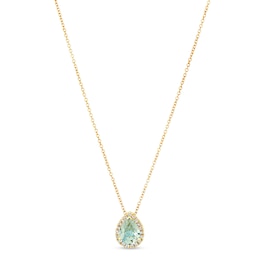 Le Vian Quartz & Diamond Necklace 1/8 ct tw 14K Honey Gold 18"