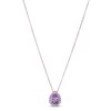 Thumbnail Image 1 of Le Vian Amethyst & Diamond Necklace 1/8 ct tw 14K Vanilla Gold 18&quot;