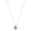 Thumbnail Image 1 of Le Vian Amethyst & Diamond Necklace 1/8 ct tw 14K Strawberry Gold 18&quot;