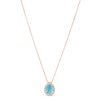 Thumbnail Image 0 of Le Vian Aquamarine & Diamond Necklace 1/8 ct tw 14K Strawberry Gold 18"