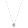 Thumbnail Image 1 of Le Vian Aquamarine & Diamond Necklace 1/8 ct tw 14K Strawberry Gold 18&quot;