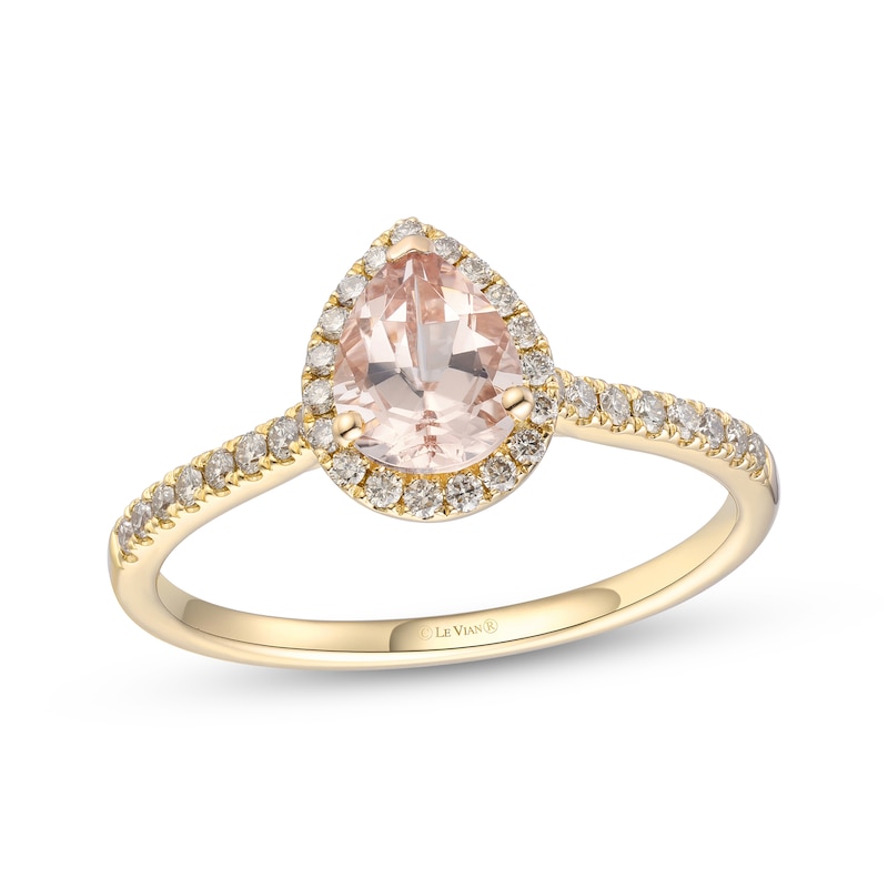 Main Image 1 of Le Vian Morganite & Diamond Ring 1/3 ct tw 14K Honey Gold