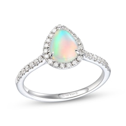 Le Vian Opal & Diamond Ring 1/3 ct tw 14K Vanilla Gold