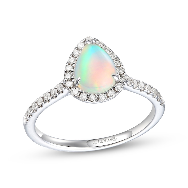 Main Image 1 of Le Vian Opal & Diamond Ring 1/3 ct tw 14K Vanilla Gold