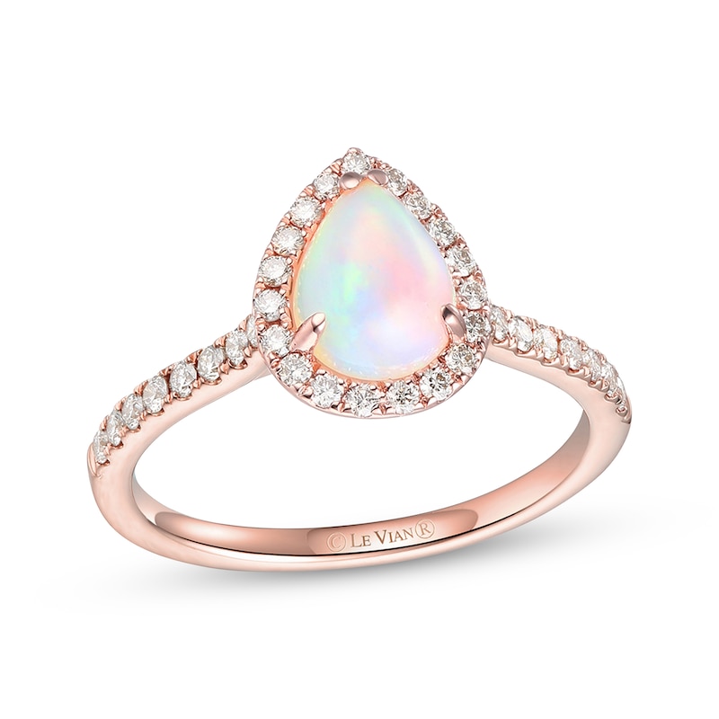 Main Image 1 of Le Vian Opal Ring 1/3 ct tw Diamonds 14K Strawberry Gold