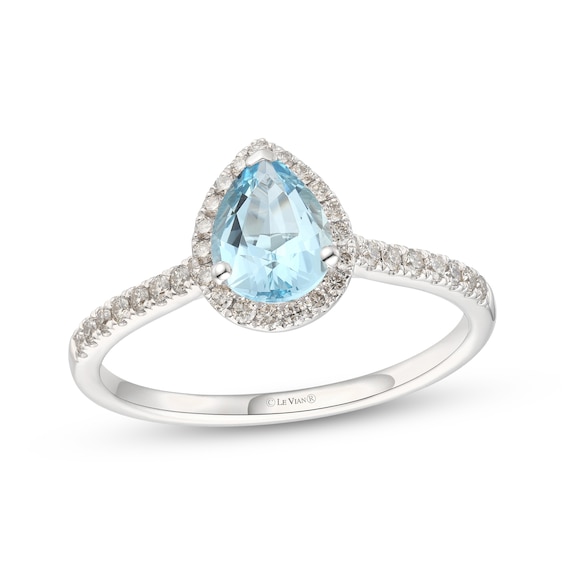 Le Vian Sky Blue Topaz & Diamond Ring 1/3 ct tw 14K Vanilla Gold